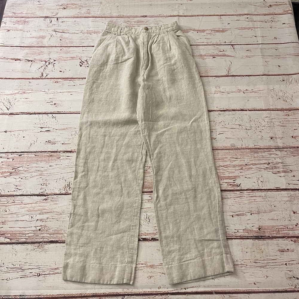 Reformation Women's 100-% Linen Wide-Leg Pants Size 2 Inseam 27" Summer Boho